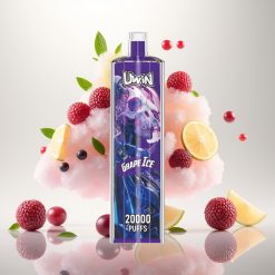 يوين شيشة كريستال Uwin Shisha Hookah Crystal 20000 نفخة – عنب مثلج