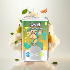 يوين كريستال توينز UWIN Crystal Twins 40000 نخسة بنكهتي الكيوي والجوافة مع بطارية 850 مللي أمبير وشاحن Type-C