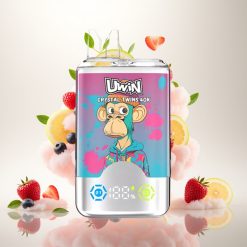 يوين كريستال توينز UWIN Crystal Twins 40000 نَفخة - بطارية ٨٥٠ مللي أمبير - بنكهتي البطيخ المثلج والتوت المختلط