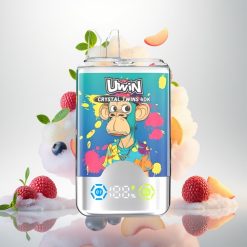 يوين كريستال توينز UWIN Crystal Twins 40000 نَفخة بنكهة التوت الأزرق الجليدي والخوخ الصيفي الجليدي