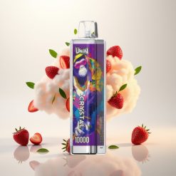يوين كريستال UWIN Crystal 10000 نفخة - فراولة عنب، 18مل، 5% نيكوتين، شحن نوع سي