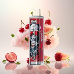 يوين كريستال UWIN Crystal 10000 نفخة - كرز جليدي (0.8 أوم، 18مل، 650 مللي أمبير)