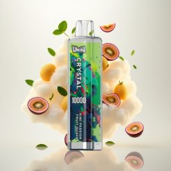 يوين كريستال UWIN Crystal 10000 نفخة - كيوي جوافة فاكهة العاطفة (0%-5% نيكوتين، 18 مل، شحن نوع سي)