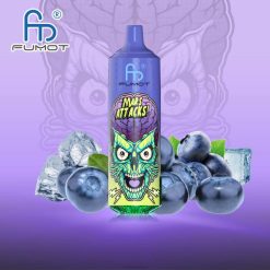 Fumot RandM Tornado جهاز 9000 برو فيب بالبطارية وشاشة العرض الاصدار 1 جليد التوت BFTJ185 RandM Best Flavors