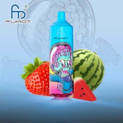 Fumot RandM Tornado جهاز 9000 برو فيب بالبطارية وشاشة العرض الاصدار 1 الفراولة والبطيخ BFTJ195 RandM Best Flavors
