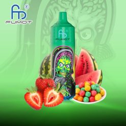 Fumot RandM Tornado جهاز 9000 برو فيب بالبطارية وشاشة العرض الاصدار 1 الفراولة والبطيخ العلكة BFTJ201 RandM Vape Kuwait