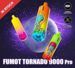 Fumot RandM Tornado جهاز 9000 برو فيب بالبطارية وشاشة العرض الاصدار 2 لعبة البولنج BFTJ205 RandM Best Flavors