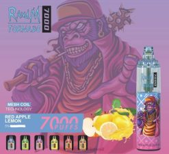 RandM Tornado 7000 جهاز التحكم في تدفق الهواء 1 قطعة التفاح الأحمر والليمون BFTJ179 RandM Vape Buy Online