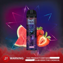 RandM Tornado جهاز vape للتحكم في تدفق الهواء 8000 قطعة واحدة الفراولة والبطيخ BFTJ238 RandM Vape Online